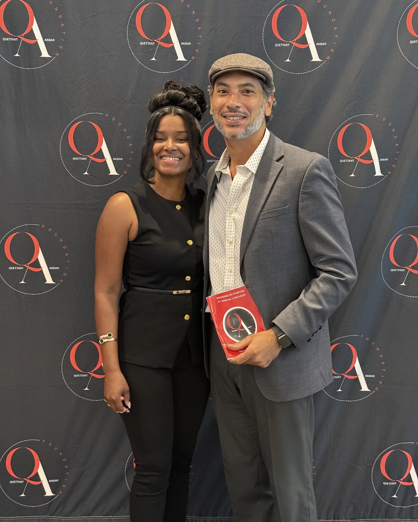 Dr. Yvenka Quettant-Thomas, founder of Q&A Foundation, with Yasser at the foundation’s second annual luncheon.